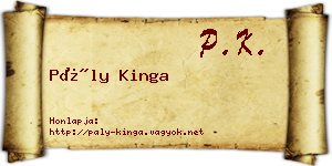 Pály Kinga névjegykártya